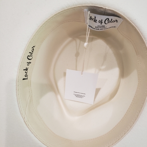 Lack Of Color White Hat with Green Band - Picture 11 of 14